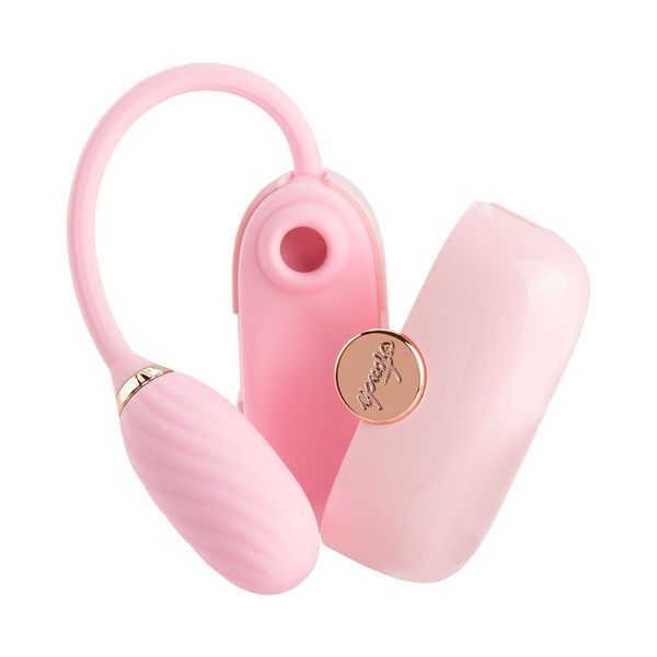 Вакуумний кліторальний стимулятор Otouch Louis Vibrate Pink з віброяйцем, у кейсі SO9401 фото