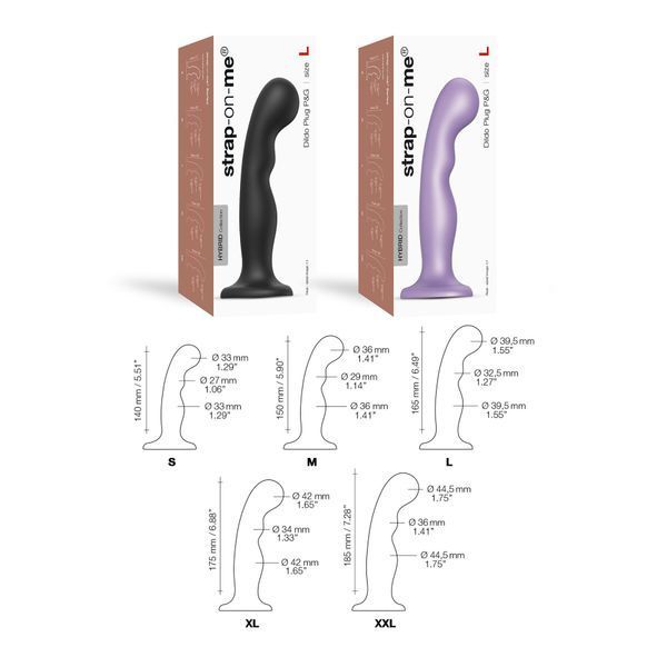 Насадка для страпона Strap-On-Me Dildo Plug P&G Black L SO9003 фото