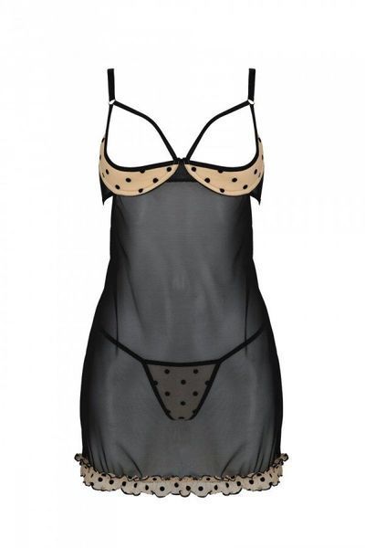 Эротический пеньюар Passion MARINA CHEMISE, L/XL, beige SO9720 фото