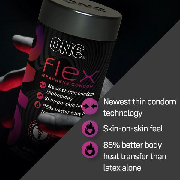 Презервативы ONE Flex Graphene Condom 10 шт, подарочная упаковка тюб SX0787 фото