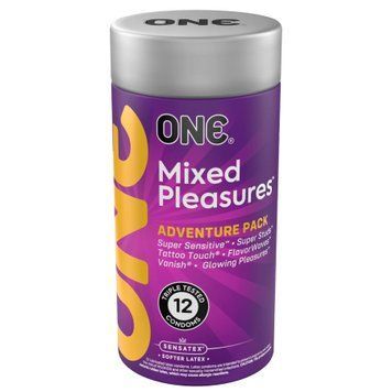 Презервативы ONE Mixed Pleasures 12 шт, подарочная упаковка тюб SX0788 фото