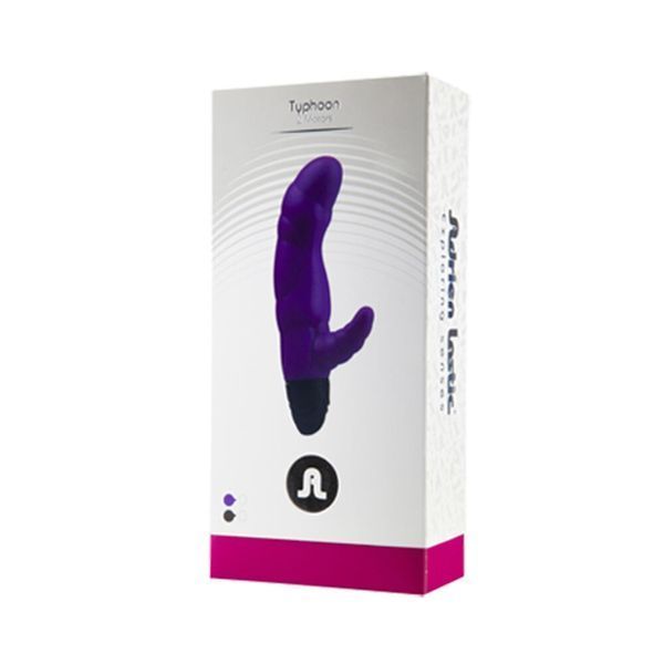 Вибратор рельефный Adrien Lastic Typhoon Purple со стимуляцией точки G, два мотора AD10803 фото