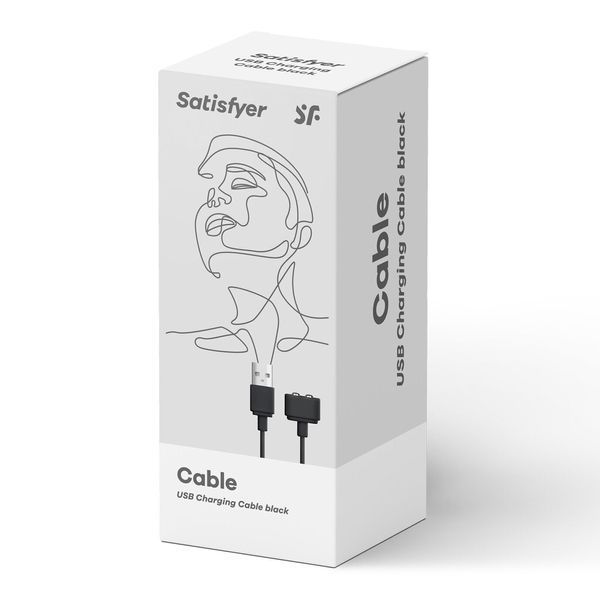 Зарядка (запасний кабель) для іграшок Satisfyer USB charging cable Black (м'ята упаковка!!!) SO7792-R фото