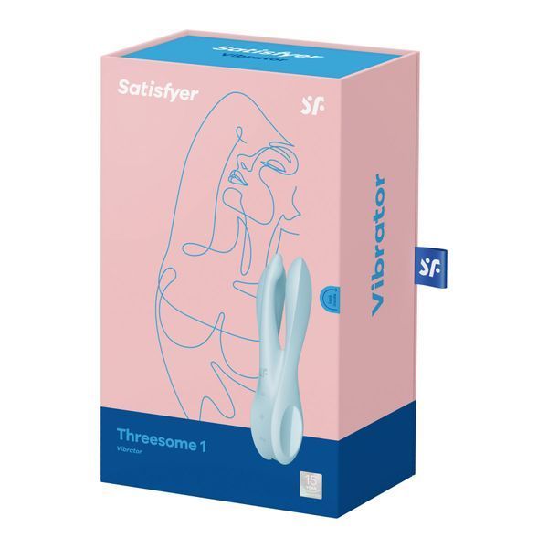 Клиторальный вибратор Satisfyer Threesome 1 Light Blue с тремя гибкими пальчиками SO6986 фото
