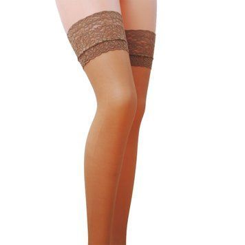 Чулки Passion ST003 3/4 beige, классические, на ажурной силиконовой резинке SO6425 фото