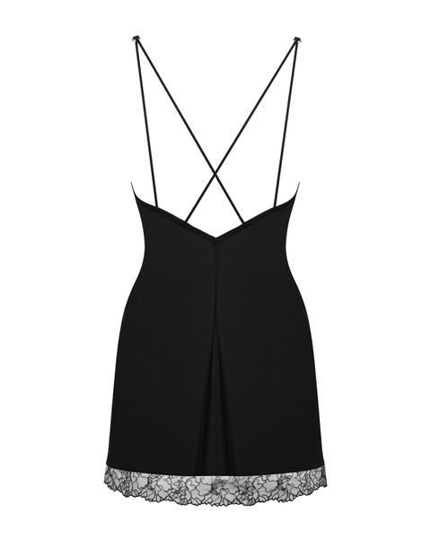 Сорочка та трусики Obsessive Bella Rou chemise & thong M/L SO7859 фото