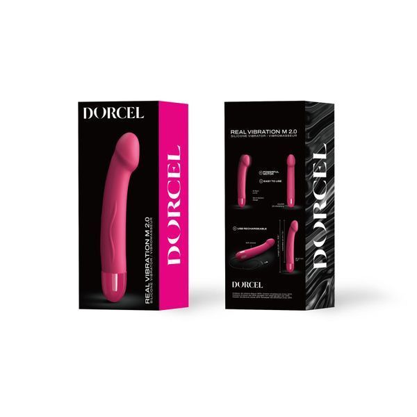 Вибратор Dorcel Real Vibration M Magenta 2.0, диам 3,7см, перезаряжаемый, для точки G SO3571 фото