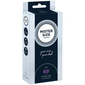 Презервативи Mister Size - pure feel - 69 (10 condoms), товщина 0,05 мм (м'ята упаковка!!!) SO8048-R фото