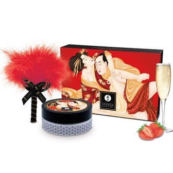 Смачна пудра для оральних пестощів Shunga Body Powder &ndash; Sparkling Strawberry Wine (75 гр) SX0590 фото