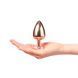 Металева анальна пробка із прикрасою у вигляді кристалу Dorcel - Diamond Plug Rose Gold L SO5530 фото 4