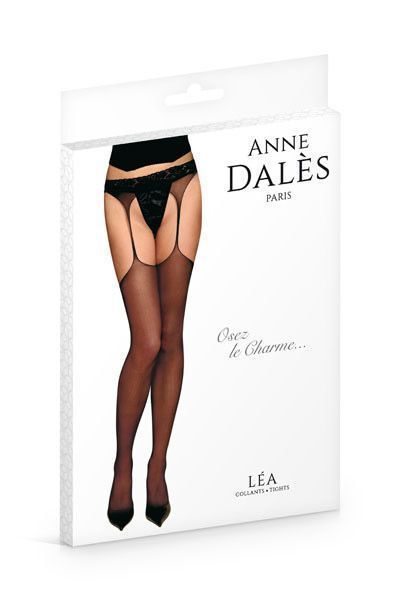 Чулки с поясом Anne De Ales LEA T3 Black, отлично для pinup образа SO1911 фото
