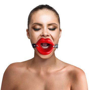 Кляп-розширювач у формі губ Art of Sex &ndash; Gag Lips, натуральна шкіра SO5148 фото