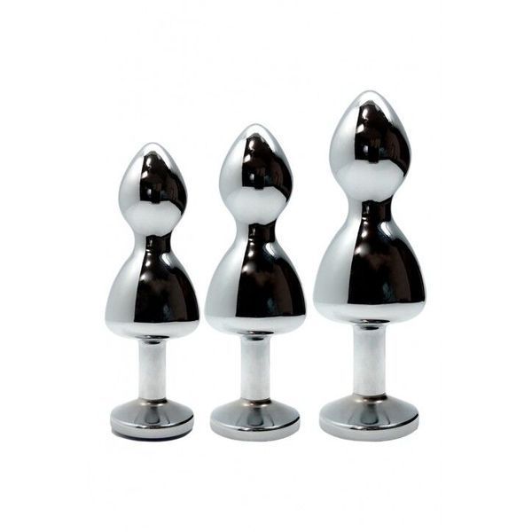 Металлическая анальная пробка Wooomy Lollypop Double Ball Metal Plug Red S диам. 2,8 см, длина 8,5см SO7416 фото