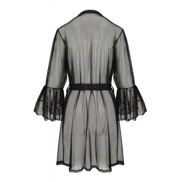Воздушный пеньюар Passion LOVELIA PEIGNOIR L/XL, black SO4771 фото