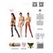 Эротические колготки-бодистокинги Passion S023 One Size, Red, имитация чулок с ромбами и пояском PSS023R фото 5