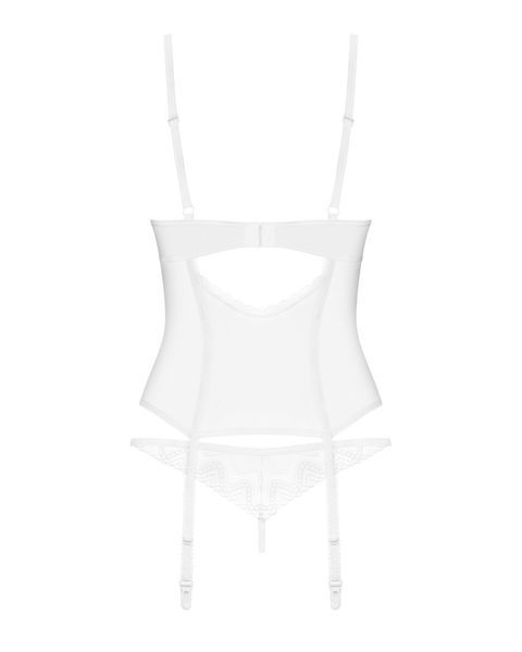 Корсет Obsessive Alissium corset & thong M/L (м'ята упаковка!!!) SX0601-R фото