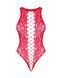 Ажурный бодистокинг с эффектом шнуровки Obsessive B120 teddy red S/M/L, красный (мятая упаковка!!!) SO7208-R фото 6