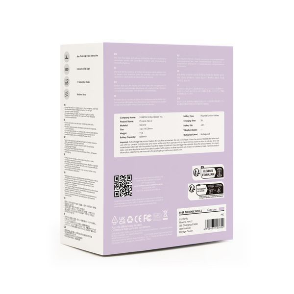 Інтерактивне віброяйце Svakom Phoenix Neo 2 Pastel Lilac, оновлена модель SX0728 фото