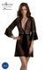 Пеньюар Passion LEAFA PEIGNOIR black XXL/XXXL - ECO Passion SX0508 фото 1