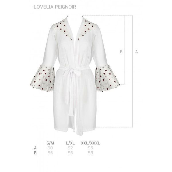 Повітряний пеньюар Passion LOVELIA PEIGNOIR S/M, white SO4775 фото