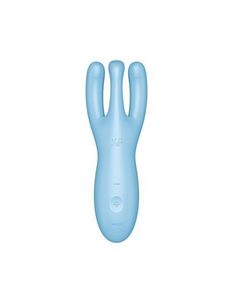 Клиторальный смарт вибратор Satisfyer Threesome 4 Blue с тремя пальчиками SO6081 фото