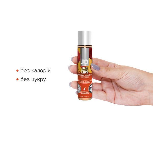 Смазка на водной основе JO H2O &mdash; Peachy Lips (30 мл) без сахара, растительный глицерин SO1476 фото