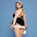 Костюм секси-горничной JSY &laquo;Горячая Кери&raquo; Plus Size Black, боди, юбка, чокер, головной убор, метелка SO8375 фото 2