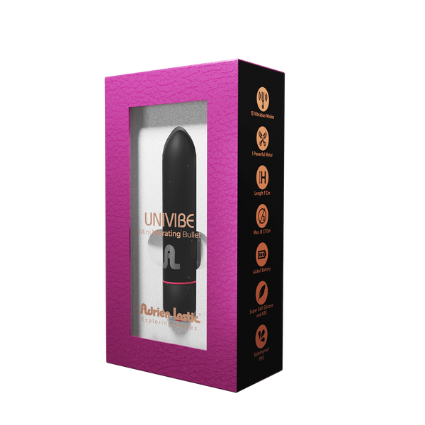 Вибропуля Adrien Lastic Univibe, 10 режимов работы, силикон, на батарейках SO8207 фото