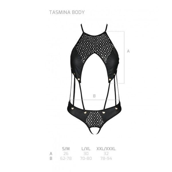 Распродажа!!! Боди из эко-кожи с ремешками и перфорацией Tamaris Body black XXL/XXXL &mdash; Passion SO5795 фото