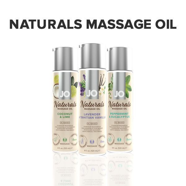 Массажное масло SystemJO Naturals Massage Oil Lavender&Vanilla с натуральными эфирными маслами,120мл SO6165 фото