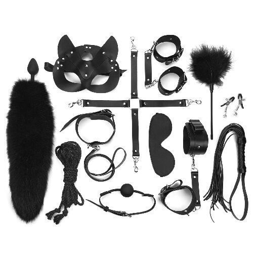 Набор BDSM Art of Sex &ndash; Maxi BDSM Set Leather, 13 предметов, черный, натуральная кожа SO7139 фото