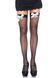 Панчохи-сітка з атласним бантиком Leg Avenue Fishnet Thigh Highs One size Black With Bow White SO8598 фото 1