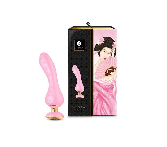 Вибратор для точки G Shunga Sanya Light Pink, гибкий ствол SO6904 фото