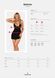 Сорочка Obsessive Selinne chemise & thong XS/S Black, стринги, двойные бретели SO8670 фото 5
