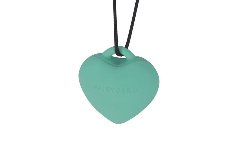 Мінівібратор &laquo;Сердечко&raquo; FairyGasm PleasureStone green, 9 режимів, на шнурку SX0644 фото