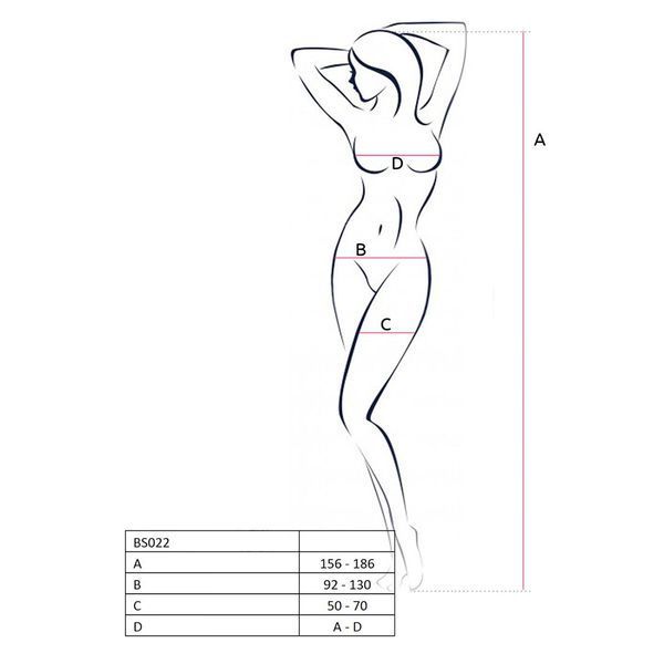 Розпродаж!!! Бодістокінг Passion BS022 white, комбінезон PBS022W фото