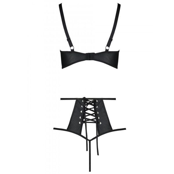 Распродажа!!! Комплект из эко-кожи Passion Tamaris Set black XXL/XXXL, бюстгальтер и трусики SO5798 фото