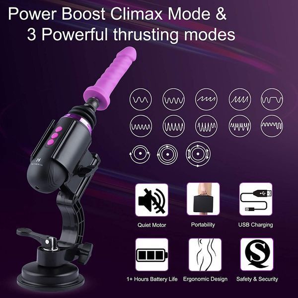 Мини секс-машина Hismith Mini Capsule Sex-Machine with Strong Suction Cup (мятая упаковка!!!) SO6197-R фото
