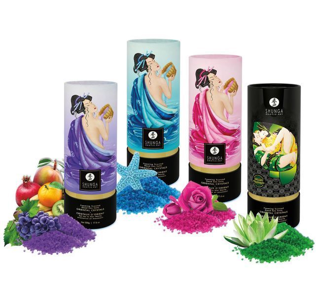 Пенящаяся соль для ванны Shunga Dead Sea salt Oriental Crystals &mdash; Ocean Temptations (500 г), соль Ме SO6894 фото