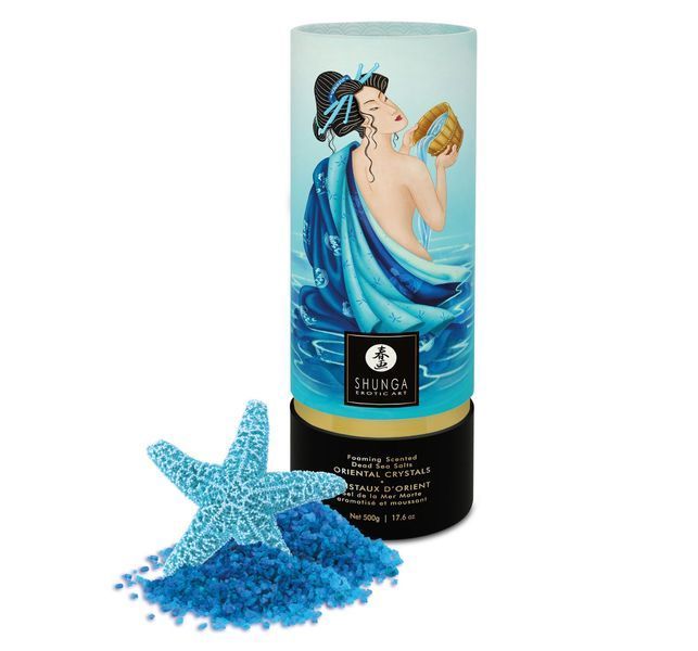Пенящаяся соль для ванны Shunga Dead Sea salt Oriental Crystals &mdash; Ocean Temptations (500 г), соль Ме SO6894 фото