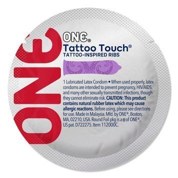 Презерватив ONE Tattoo Touch Purple 1 шт SX0757 фото