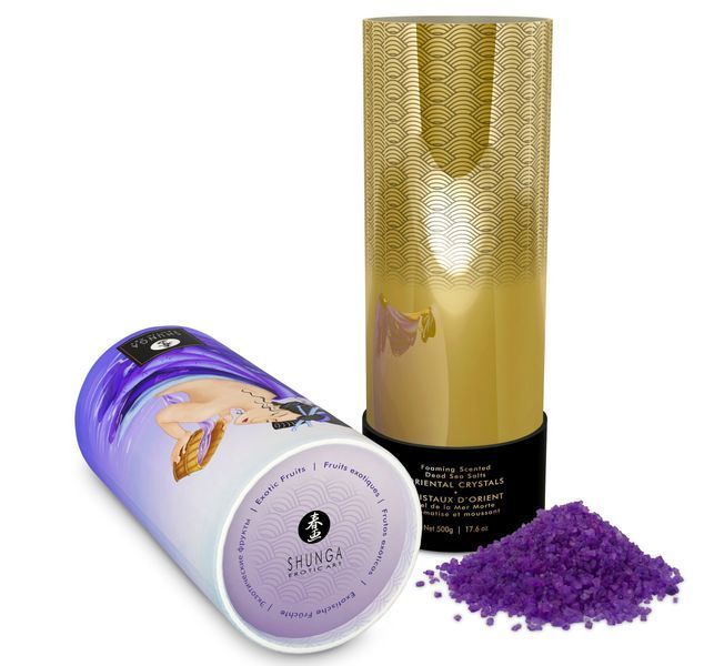 Пінлива сіль для ванни Shunga Dead Sea salt Oriental Crystals &mdash; Exotic Fruits (500 г), сіль Мертвого SO6895 фото