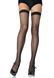 Чулки-сетка Leg Avenue Nylon Fishnet Thigh Highs Black, мелкая сетка, one size SO7904 фото 1