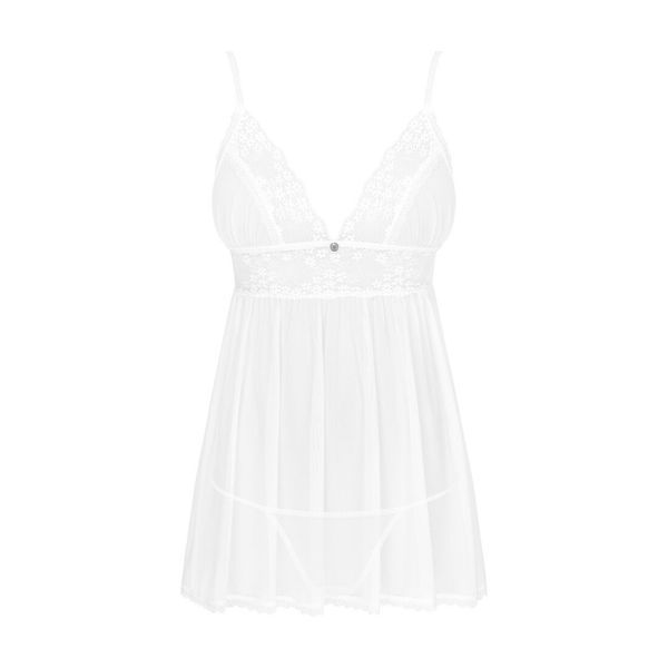 Пеньюар и трусики Obsessive Heavenlly babydoll & thong XL/2XL SO8165 фото