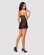Еротичний мереживний комплект із сіточкою Obsessive 838-BAB-1babydoll & thong black S/M, чорний, пен SO7181 фото 4