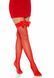 Панчохи-сітка з атласним бантиком Leg Avenue Fishnet Thigh Highs With Bow Red, one size SO7971 фото 4