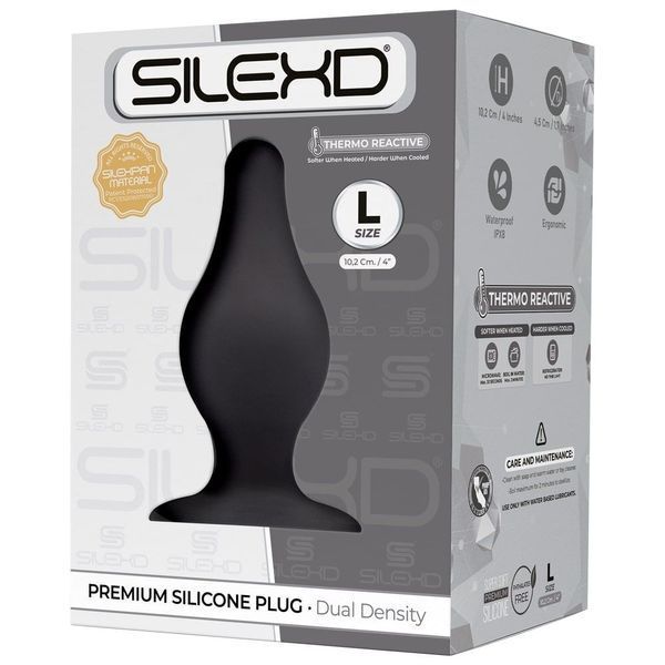 Анальная пробка SilexD (Model 2 size L) двухслойная, силикон+Silexpan, диаметр 4,5см SO5015 фото