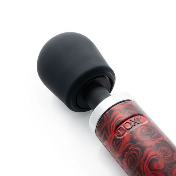 Вібромасажер DOXY Die Cast ROSE PATTERN, дуже потужний, живлення 220В, металевий корпус SO8017 фото