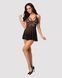 Эротический кружевной комплект с сеточкой Obsessive 838-BAB-1 babydoll & thong black XXL, черный, пе SO7183 фото 3