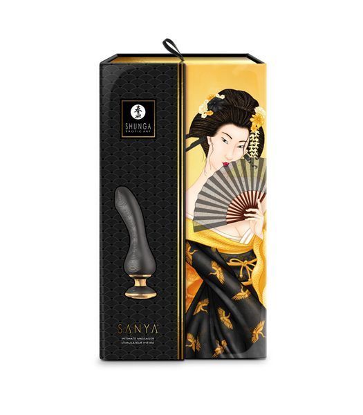 Вибратор для точки G Shunga Sanya Black, гибкий ствол SO6905 фото